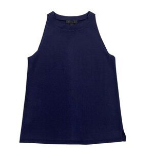 Ann Taylor Deep Blue Pullover, Top, sleeveless, mock neck, Women Size S